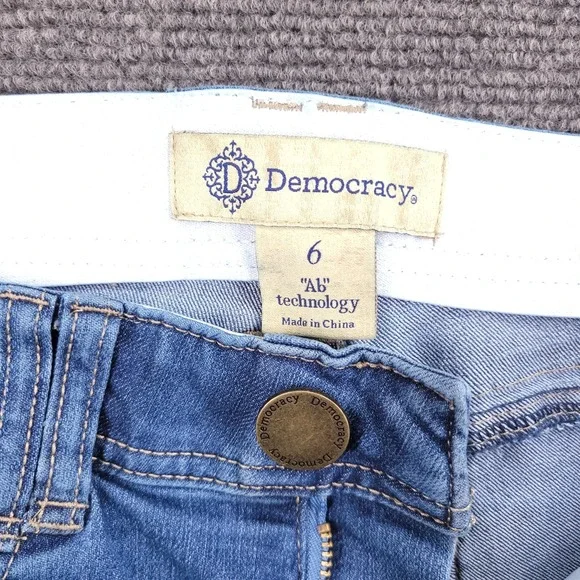 DEMOCRACY Jeans Size 6 Skinny Ankle Medium Wash "Ab" Tech Stretch Denim - Picture 5 of 13